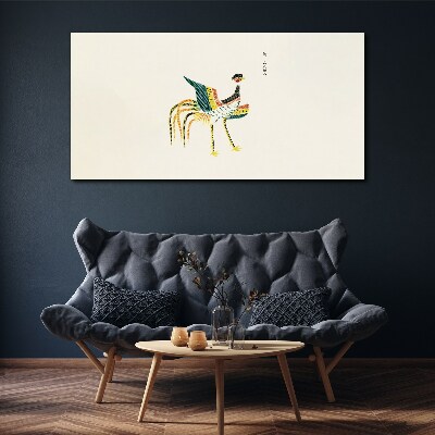Foto auf leinwand Bunter Vogel auf dem Hintergrund