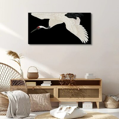 Bild auf leinwand Die Eleganz der weißen Kranichsilhouette
