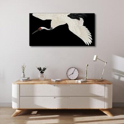 Bild auf leinwand Die Eleganz der weißen Kranichsilhouette