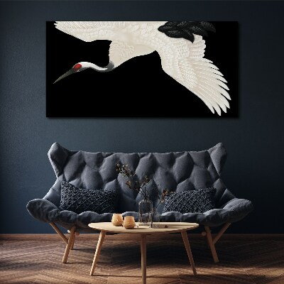 Bild auf leinwand Die Eleganz der weißen Kranichsilhouette