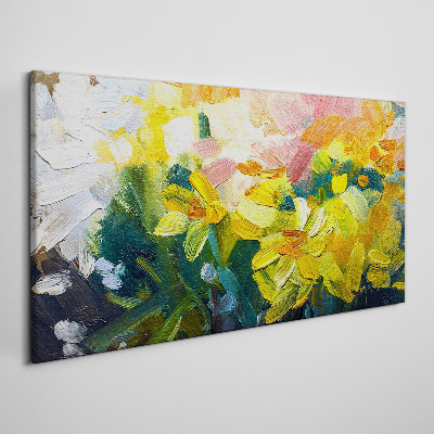 Foto auf leinwand Frühlingsblumen in intensiven Farben