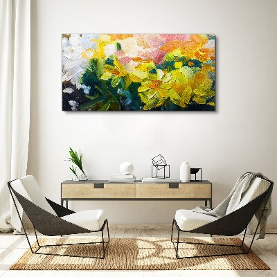 Foto auf leinwand Frühlingsblumen in intensiven Farben