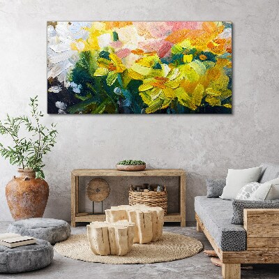 Foto auf leinwand Frühlingsblumen in intensiven Farben