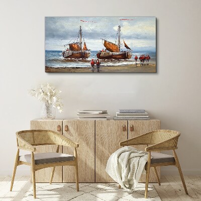 Foto auf leinwand Segel am Horizont