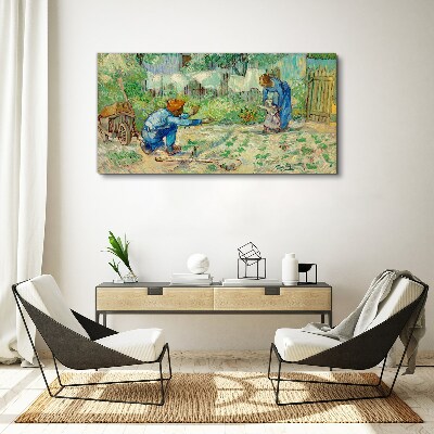 Wandbild Familienmomente im Garten