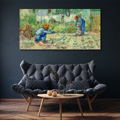 Wandbild Familienmomente im Garten