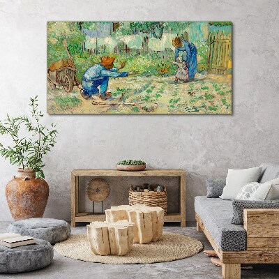 Wandbild Familienmomente im Garten