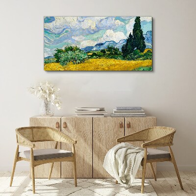 Bild auf leinwand Van Goghs wildes Feld