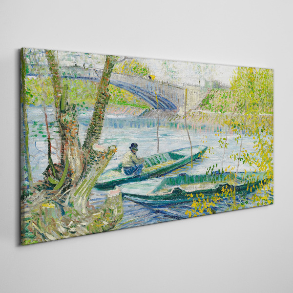 Foto auf leinwand Eine friedliche Landschaft am Wasser