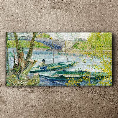 Foto auf leinwand Eine friedliche Landschaft am Wasser