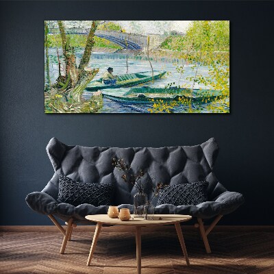 Foto auf leinwand Eine friedliche Landschaft am Wasser