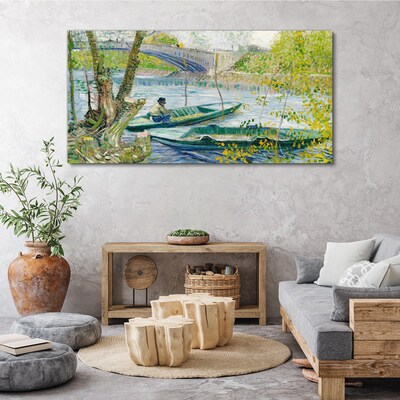 Foto auf leinwand Eine friedliche Landschaft am Wasser