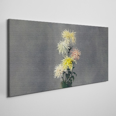 Wandbild Blumen auf grauem Hintergrund