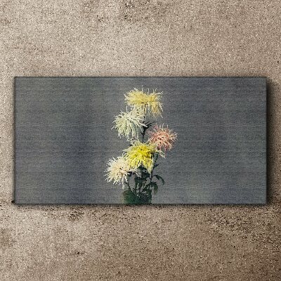 Wandbild Blumen auf grauem Hintergrund