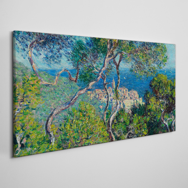 Bild auf leinwand Mediterrane Landschaft mit Bäumen