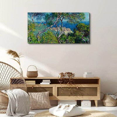 Bild auf leinwand Mediterrane Landschaft mit Bäumen