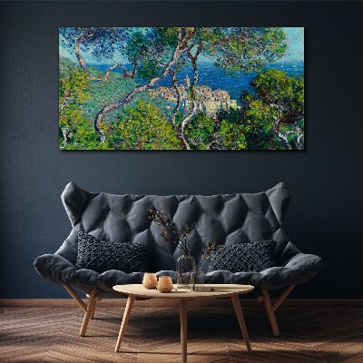 Bild auf leinwand Mediterrane Landschaft mit Bäumen