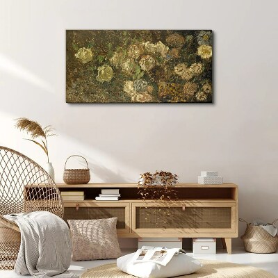 Foto auf leinwand Blumenlandschaft in Erdtönen