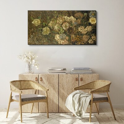 Foto auf leinwand Abstrakte Monet-Blumen