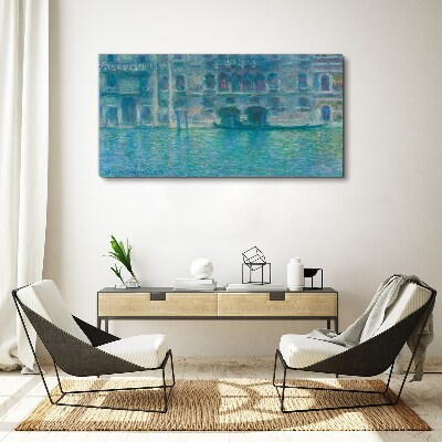 Leinwandbild Die Lagune von Venedig in Blautönen