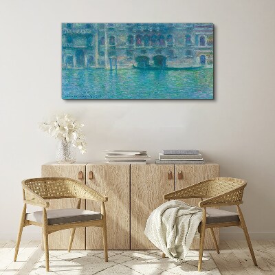 Leinwandbild Die Lagune von Venedig in Blautönen