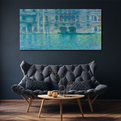 Leinwandbild Die Lagune von Venedig in Blautönen