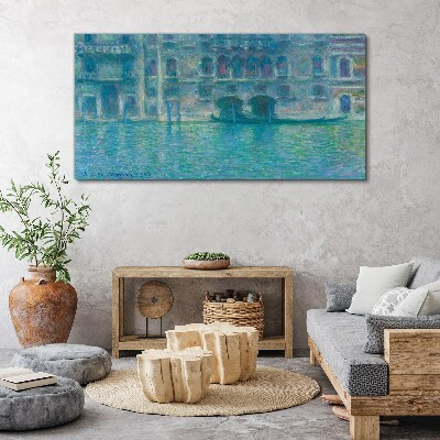 Leinwandbild Die Lagune von Venedig in Blautönen