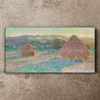 Wandbild Heuernte im Morgenlicht