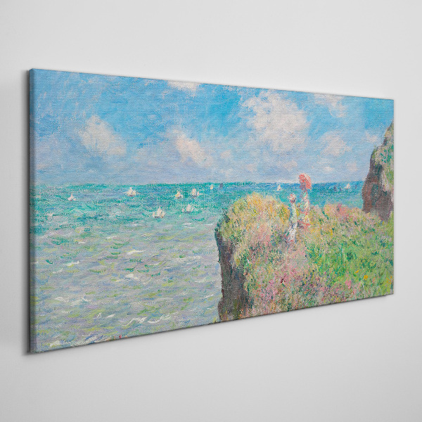 Foto auf leinwand Picture Glass Cliff Walk bei Pourville Monet