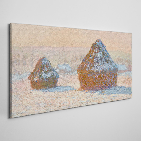 Bild auf leinwand Winterlandschaft mit Schneeverwehungen
