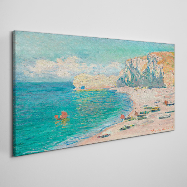 Leinwandbild Falaise d'Amont Monet Strand