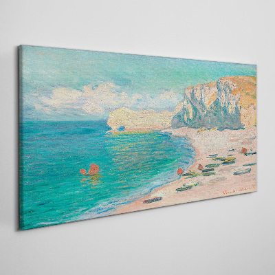 Leinwandbild Strand in der Sonne der Normandie