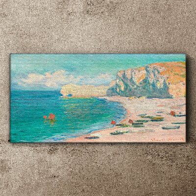 Leinwandbild Falaise d'Amont Monet Strand