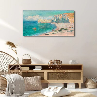 Leinwandbild Falaise d'Amont Monet Strand