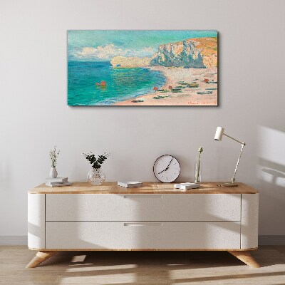Leinwandbild Strand in der Sonne der Normandie