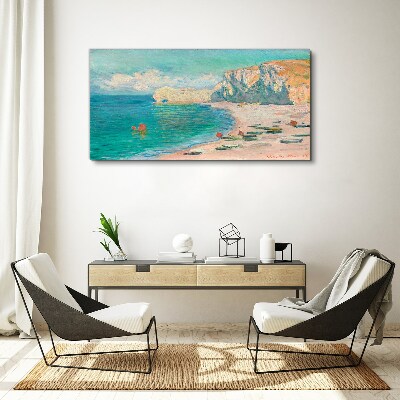 Leinwandbild Strand in der Sonne der Normandie