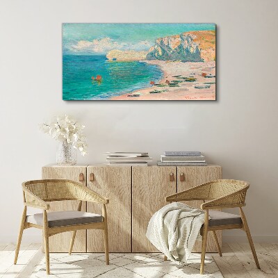Leinwandbild Strand in der Sonne der Normandie