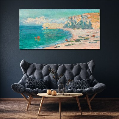 Leinwandbild Strand in der Sonne der Normandie