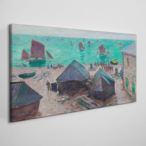 Foto auf leinwand Küstenlandschaft mit Booten