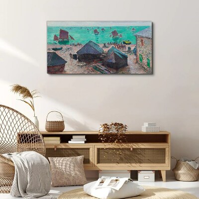 Foto auf leinwand Küstenlandschaft mit Booten