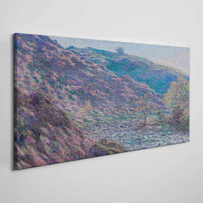 Bild auf leinwand Lila Hügel im Morgengrauen