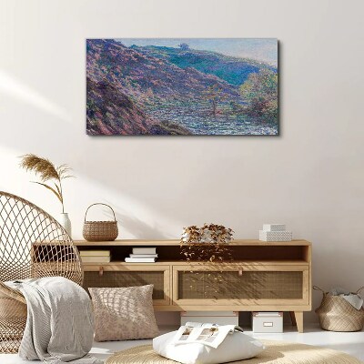 Bild auf leinwand Lila Hügel im Morgengrauen