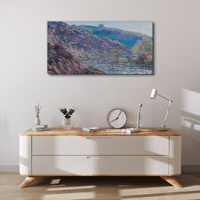 Bild auf leinwand Lila Hügel im Morgengrauen