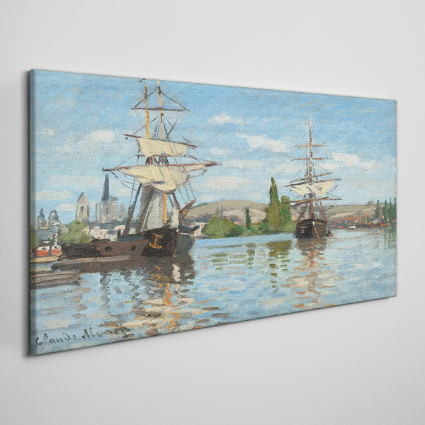 Foto auf leinwand Segelschiffe auf dem Fluss