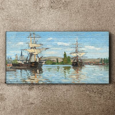 Foto auf leinwand Segelschiffe auf dem Fluss