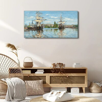 Foto auf leinwand Segelschiffe auf dem Fluss