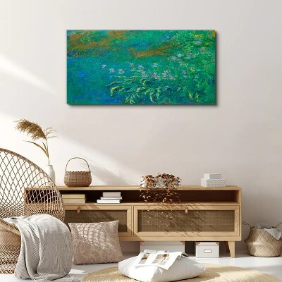 Foto auf leinwand Grüne Landschaft mit Blumen