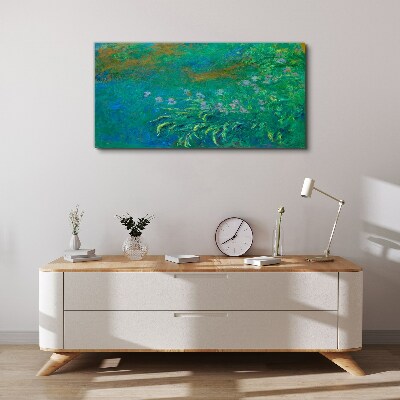 Foto auf leinwand Grüne Landschaft mit Blumen