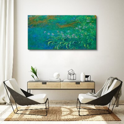 Foto auf leinwand Grüne Landschaft mit Blumen