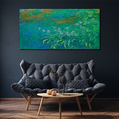 Foto auf leinwand Grüne Landschaft mit Blumen